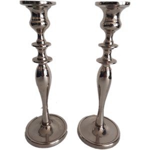 Pair Of Silver Candlestick Holders